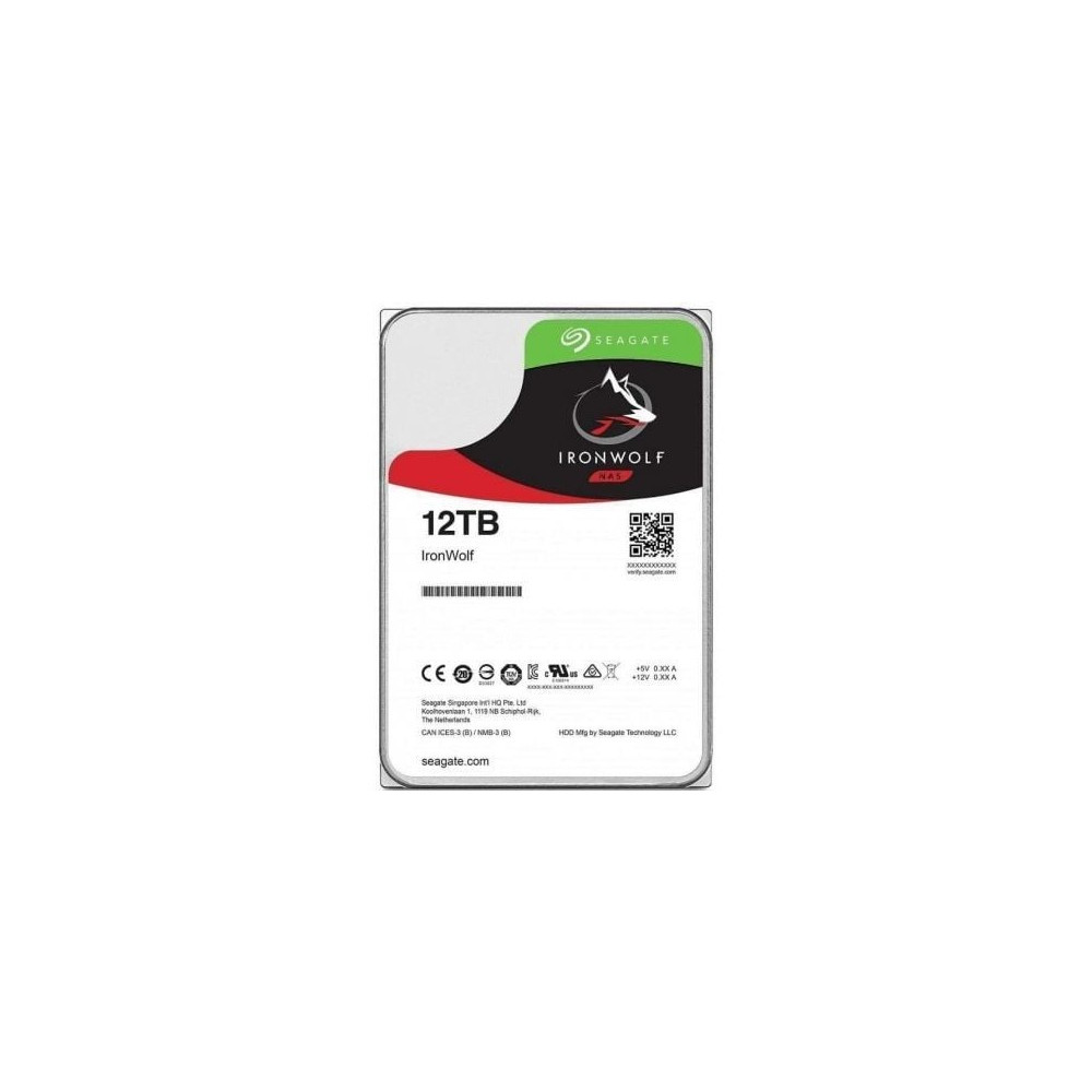 Disco Duro Seagate IronWolf NAS ST12000VN0008 12TB/ 3.5'/ SATA III/ 256MB