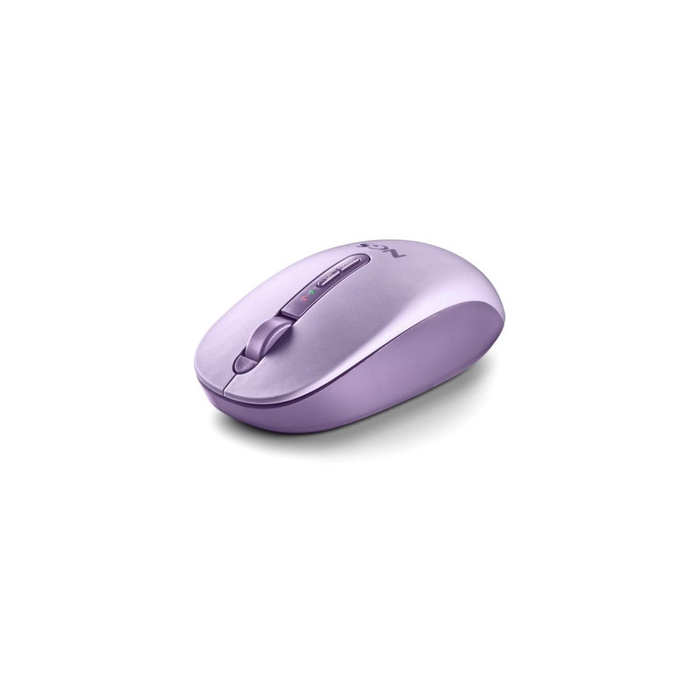 Ratón Ergonómico Inalámbrico NGS Fog Dual FOGDUALPURPLE Silencioso/ Hasta 1600 DPI/ Púrpura