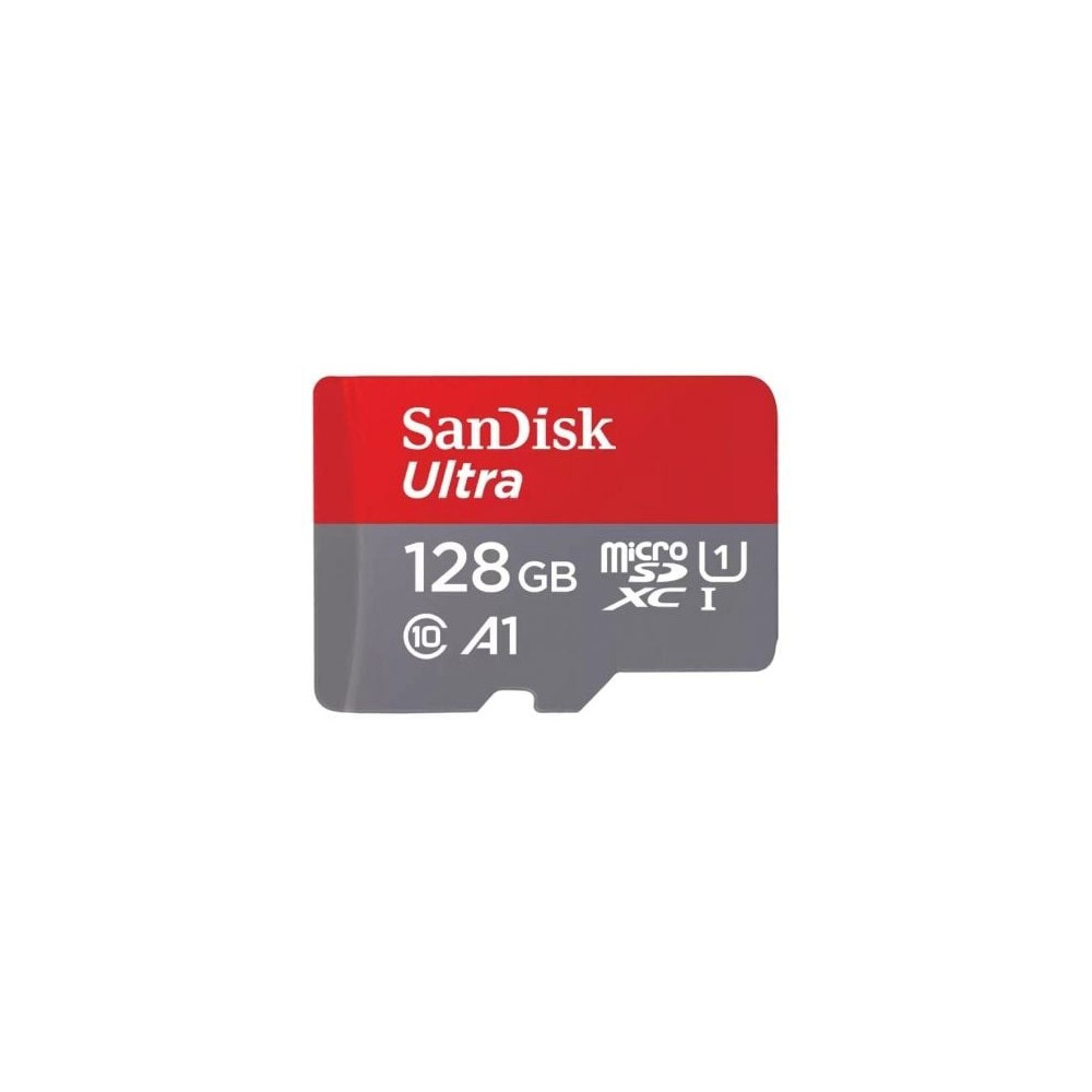 Tarjeta de Memoria SanDisk Ultra 128GB microSD XC con Adaptador/ Clase 10/ 140MBs