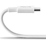 Cable USB 2.0 Tipo-C NGS ZYRO 60W-1/ USB Tipo-C Macho - USB Tipo-C Macho/ Hasta 60W/ 480Mbps/ 1m/ Blanco
