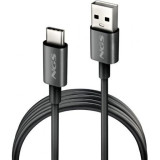 Cable USB 2.0 NGS ZYRO-AC/ USB Macho - USB Tipo-C Macho/ Hasta 15W/ 480Mbps/ 1m/ Negro