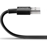 Cable USB 2.0 NGS ZYRO-AC/ USB Macho - USB Tipo-C Macho/ Hasta 15W/ 480Mbps/ 1m/ Negro