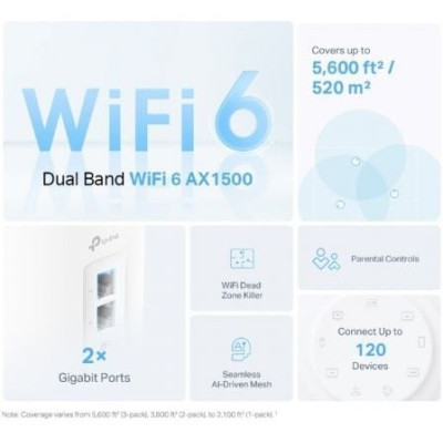 Sistema Mesh TP-Link Deco X10 1500Mbps/ 2.4GHz 5GHz/ Pack de 2