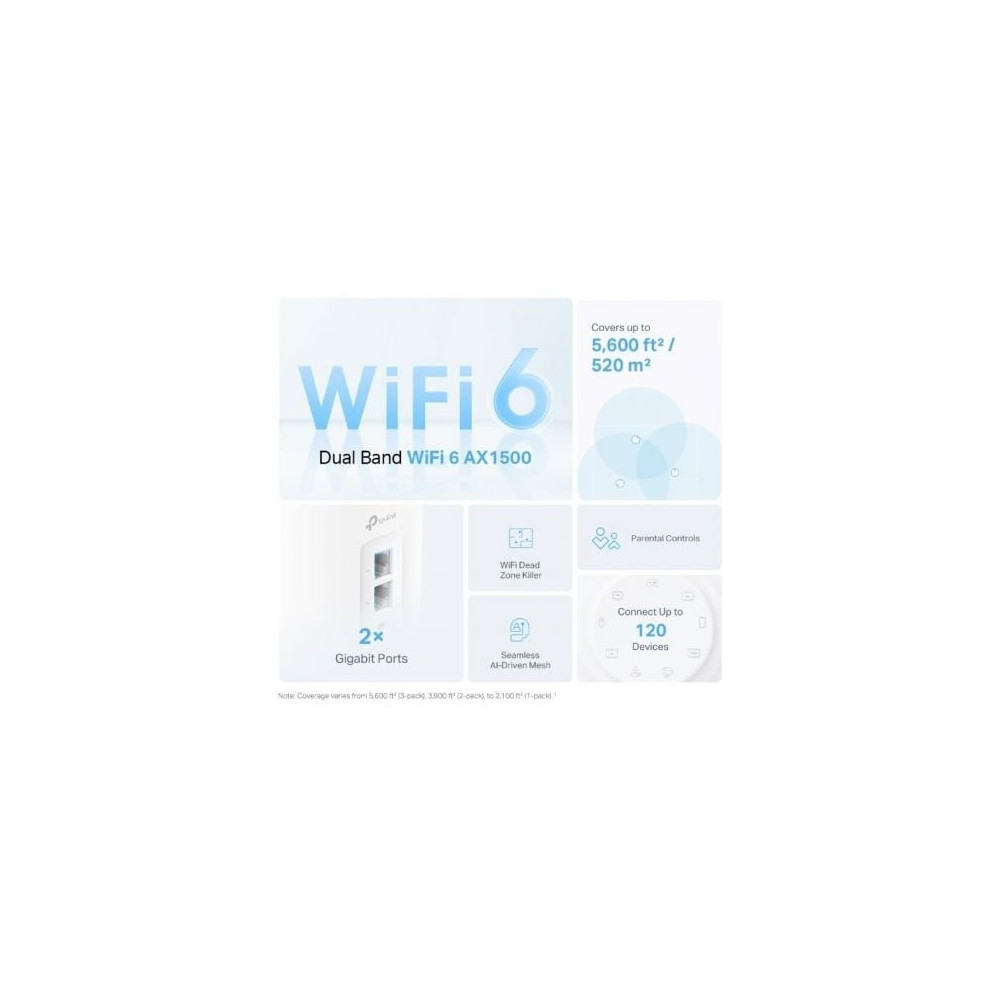 Sistema Mesh TP-Link Deco X10 1500Mbps/ 2.4GHz 5GHz/ Pack de 2