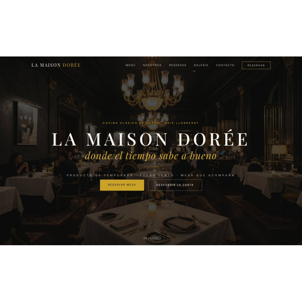 Plantilla La Maison Dorée - Restaurante Elegante | Temas