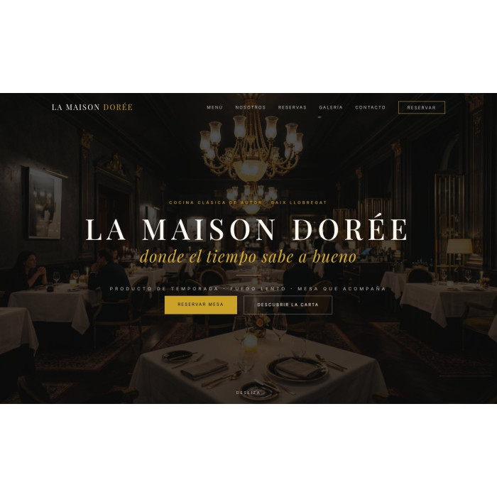 Plantilla La Maison Dorée - Restaurante Elegante | Temas