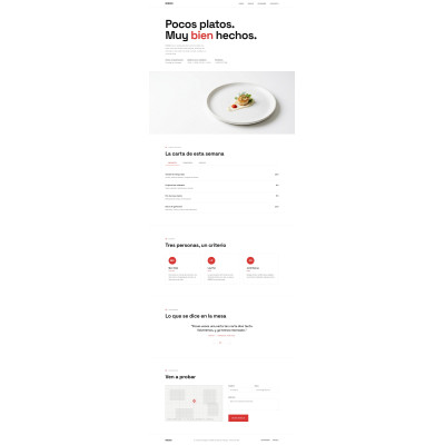 Plantilla Mínimo - Restaurante Moderno Minimalista | Temas