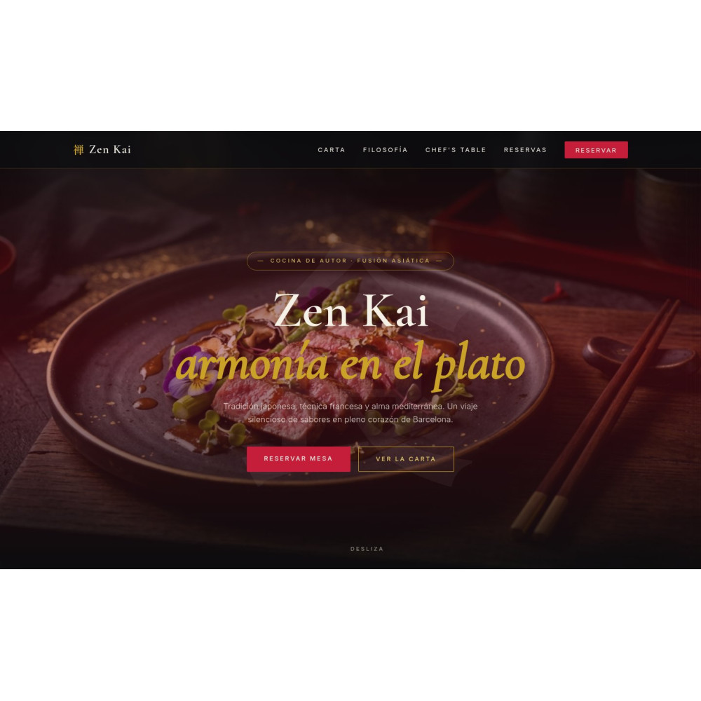 Plantilla Zen Kai - Restaurante Asiático Fusión | Temas