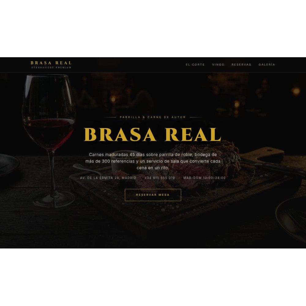 Plantilla Brasa Real - Steakhouse Premium | Temas