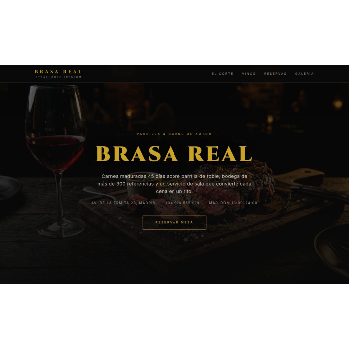 Plantilla Brasa Real - Steakhouse Premium | Temas