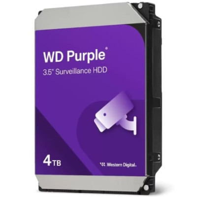 Disco Duro Western Digital WD Purple Surveillance 4TB/ 3.5'/ SATA III/ 128MB