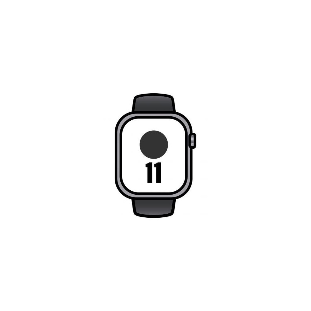 Apple Watch Series 11/ GPS/ Cellular/ 46mm/ Aluminio Gris Espacial/ Correa Deportiva Negra S/M | Apple Watch