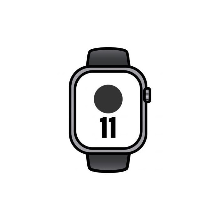 Apple Watch Series 11/ GPS/ Cellular/ 46mm/ Aluminio Gris Espacial/ Correa Deportiva Negra S/M | Apple Watch