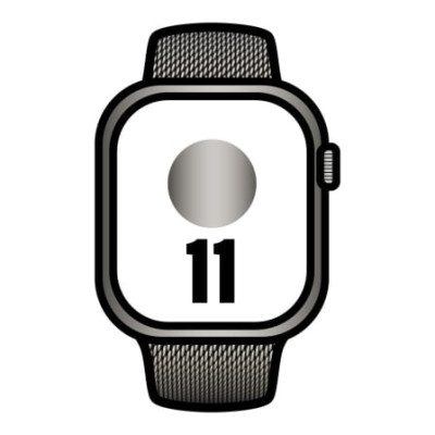 Apple Watch Series 11/ GPS / Cellular/ 46mm/ Titanio Natural/ Correa Milanese Natural S/M
