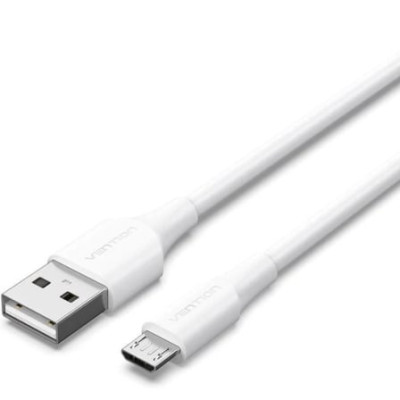 Cable USB 2.0 Vention CTIWH/ USB Macho - MicroUSB Macho/ 480Mbps/ 2m/ Blanco
