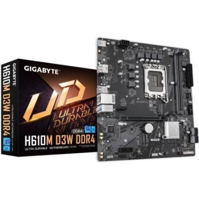 Placa Base Gigabyte H610M D3W DDR4 Socket 1700/ DDR4/ PCIe 4.0/ Micro ATX
