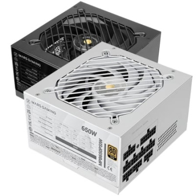 Fuente de Alimentación Mars Gaming MPB650PSI/ 650W/ Ventilador 12cm/ 80 Plus Gold/ Blanca