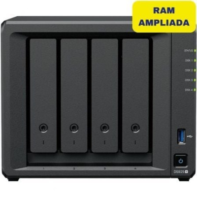 NAS Synology Diskstation DS925+/ 4 Bahías 3.5'- 2.5'/ 8GB DDR4/ Formato Torre