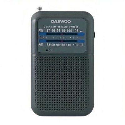 Radio Portátil Daewoo DW1008/ a Pilas/ Gris