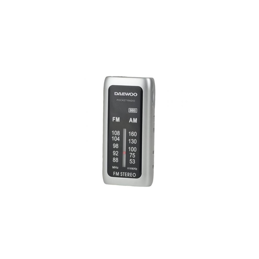 Radio Portátil Daewoo DW1129/ a Pilas/ Plata