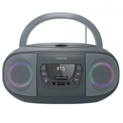 Radio CD Fonestar BOOM-GO-G/ 13W/ a Pilas/ con Cable/ Gris