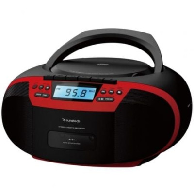 Radio CD Sunstech CXUM54BTRD/ a Pilas/ Rojo