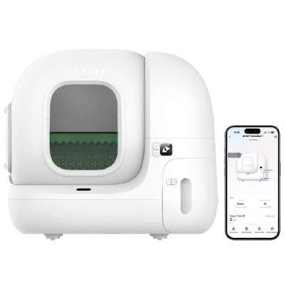 Arenero para Gatos Autolimpiable PetKit PURA MAX 2/ 76L/ Control desde APP/ Blanco Mate