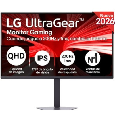 Monitor Gaming LG UltraGear 32G620B-B 31.5'/ QHD/ 1ms/ 200Hz/ IPS/ Regulable en altura/ Negro
