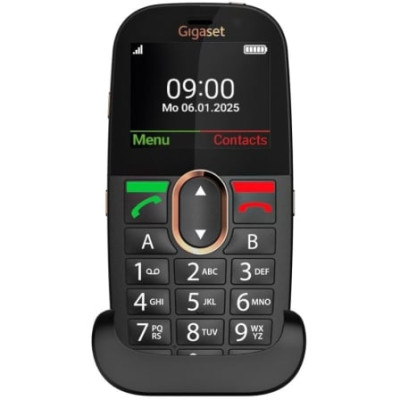 Teléfono Móvil Gigaset GL695 para Personas Mayores/ 4G/ Negro