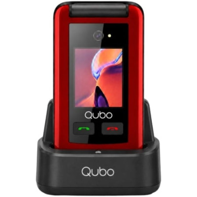 Teléfono Móvil Qubo X-247RDC 4G para Personas Mayores/ Rojo
