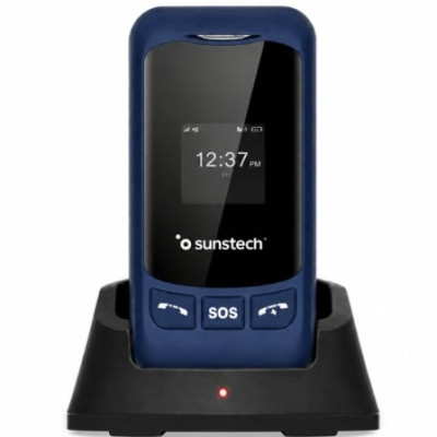 Teléfono Móvil Sunstech CELT26 para Personas Mayores/ Azul