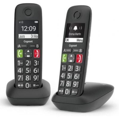 Teléfono Inalámbrico Gigaset E290/ Pack DUO/ Negro