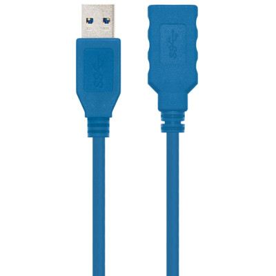 Cable Alargador USB 3.0 Nanocable 10.01.0902-BL/ USB Macho - USB Hembra/ 2m/ Azul