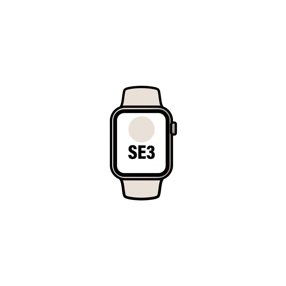 Apple Watch SE3/ GPS/ Cellular/ 44mm/ Caja de Aluminio Blanco Estrella/ Correa Deportiva Blanco Estrella M/L | Apple Watch