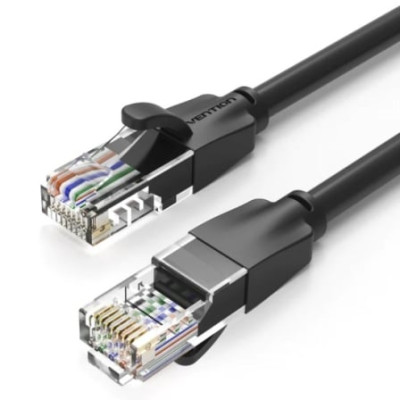 Cable de Red RJ45 UTP Vention IBEBY Cat.6/ 30cm/ Negro