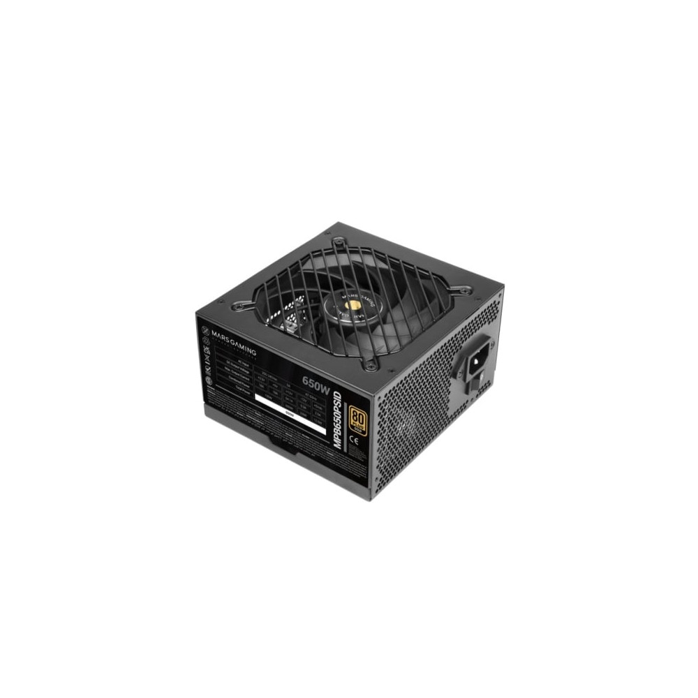 Fuente de Alimentación Mars Gaming MPB650PSID/ 650W/ Ventilador 12cm/ 80 Plus Gold | Fuentes