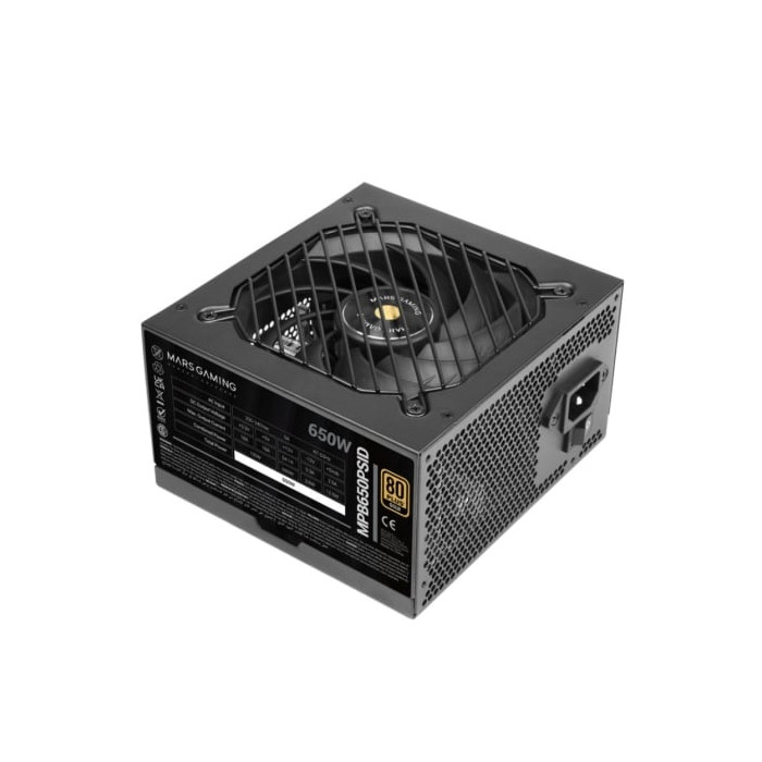 Fuente de Alimentación Mars Gaming MPB650PSID/ 650W/ Ventilador 12cm/ 80 Plus Gold | Fuentes