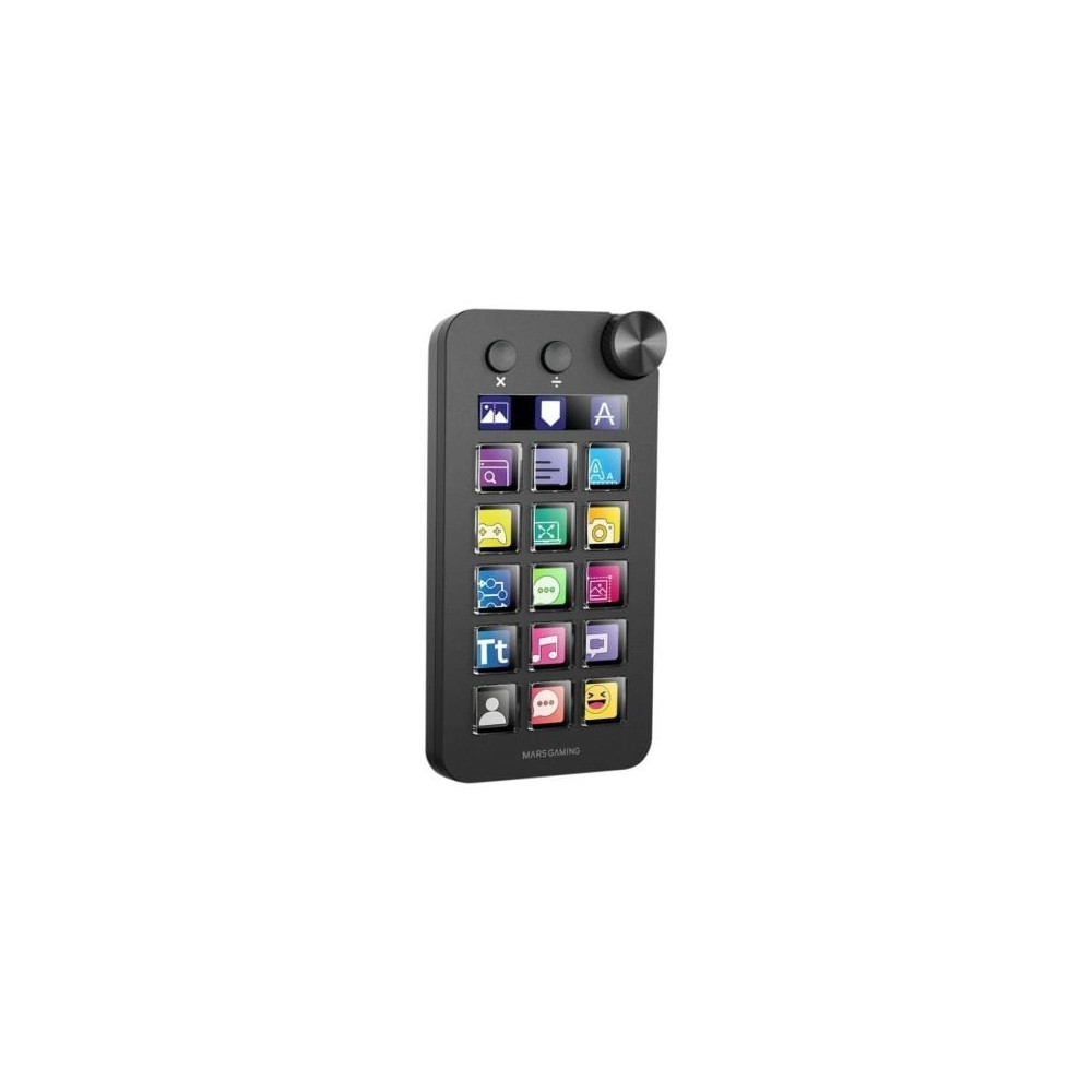 Control Deck Mars Gaming MSD-NEO/ 15 Teclas LCD/ 1 Rueda/ 2 Botones/ Negro | Accesorios Gaming