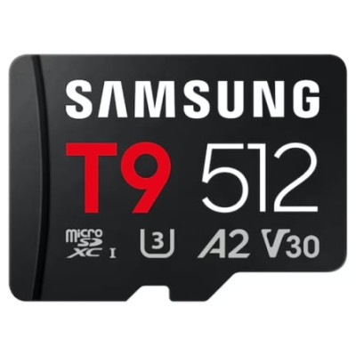Tarjeta de Memoria Samsung P9 512GB microSD XC/ Clase 10/ 200MBs