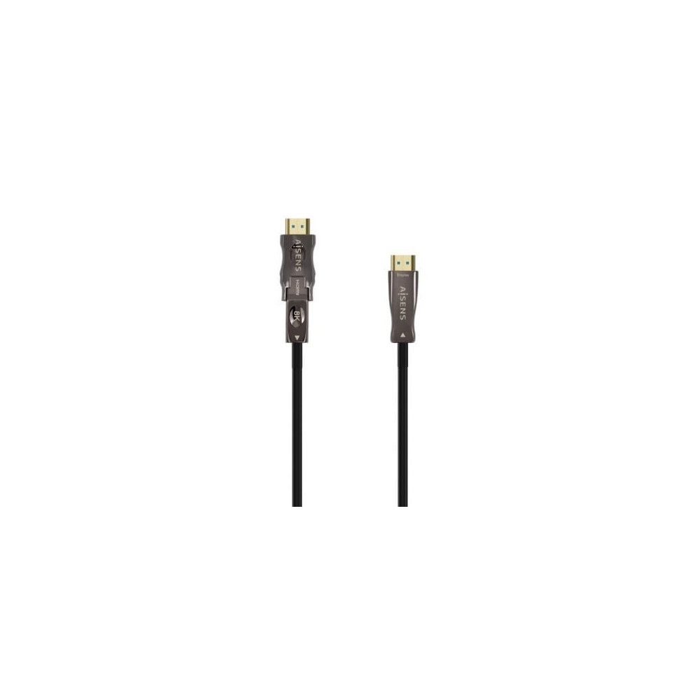 Cable HDMI 2.1 AOC 8K Desmontable Aisens A153-0645/ HDMI Macho / D Macho - HDMI Macho/ 20m/ Negro