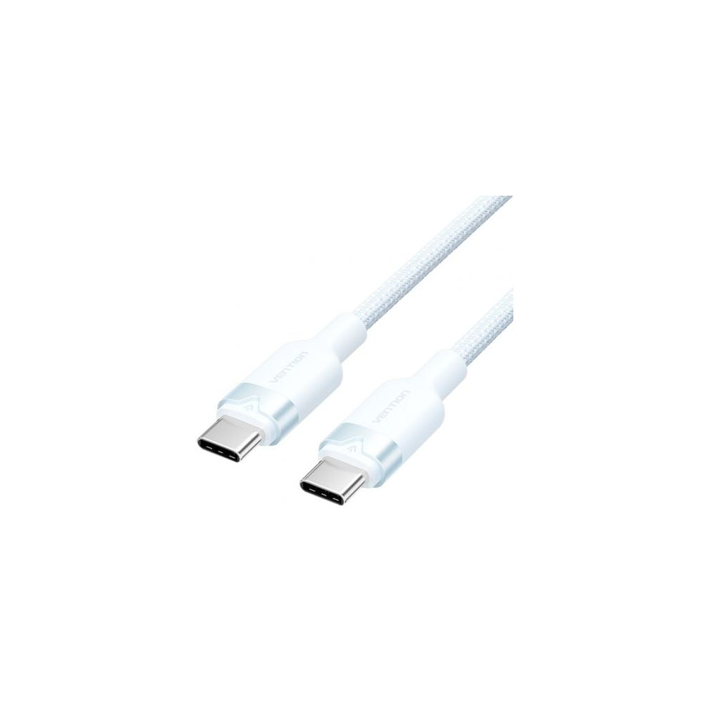Cable USB 2.0 Tipo-C 3A Vention TRDSH/ USB Tipo-C Macho - USB Tipo-C Macho/ Hasta 60W/ 480Mbps/ 2m/ Azul | USB-C