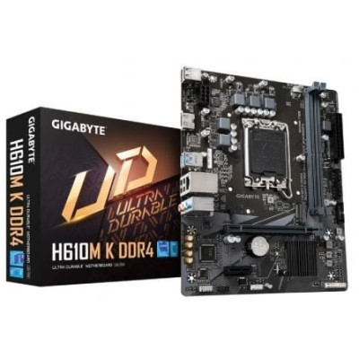 Placa Base Gigabyte H610M K DDR4 Socket 1700/ DDR4/ PCIe 4.0/ Micro ATX | Placas