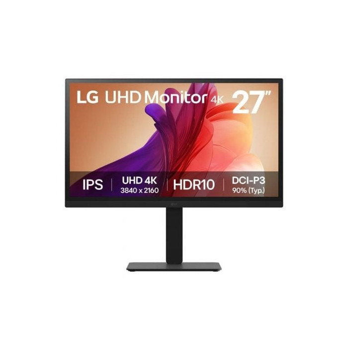 Monitor Profesional LG UltraFine 27BA45U-B 27'/ 4K/ Regulable en altura/ Negro | Monitores