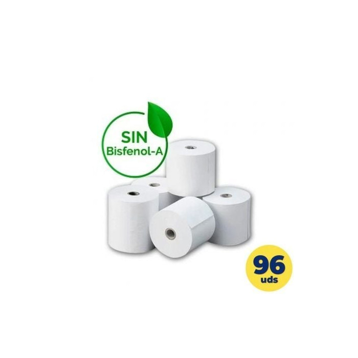 Caja de Rollos de Papel Térmico Genérico 80x55 BPAF/ 80 x 55mm/ 12 paquetes/ 96 unidades | Cintas y Rollos