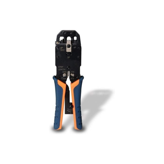 Crimpadora Metálica de Carraca Aisens A142-0311 para RJ10-RJ11-RJ12-RJ45 | Herramientas y Limpieza
