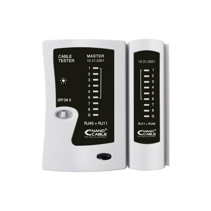 Tester Nanocable 10.31.0301 para RJ11-RJ12-RJ45 | Herramientas y Limpieza