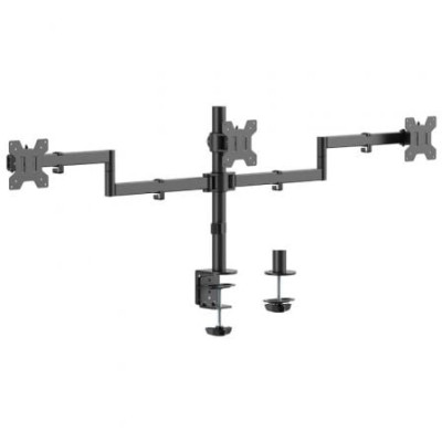 Soporte de Mesa para 3 Monitores Aisens DT27TSR-281/ Giratorio/ Inclinable/ hasta 10kg | Soportes PC y Monitor