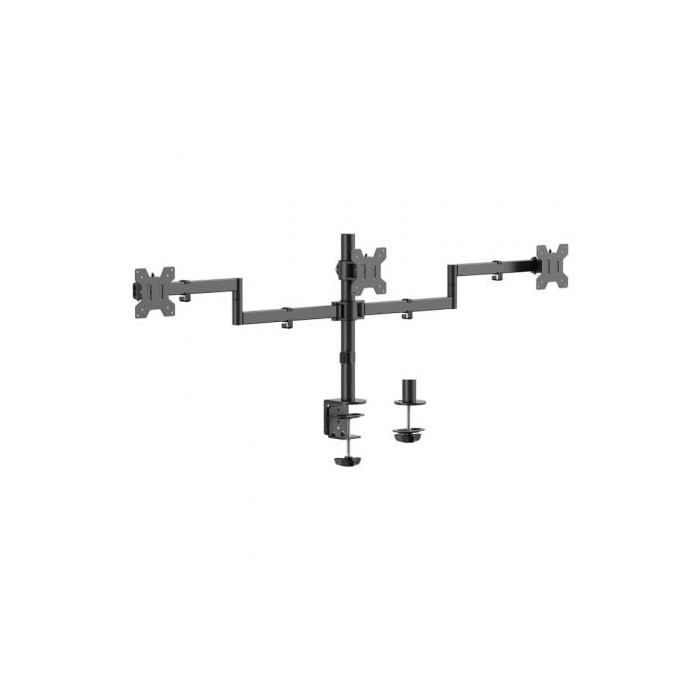 Soporte de Mesa para 3 Monitores Aisens DT27TSR-281/ Giratorio/ Inclinable/ hasta 10kg | Soportes PC y Monitor