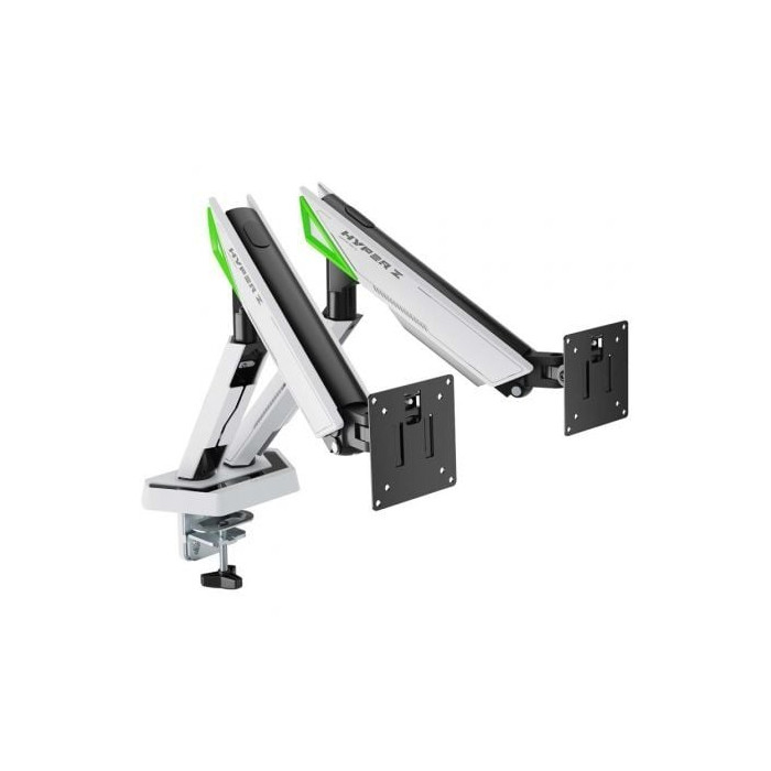 Soporte de Mesa Gaming con Contrapeso para 2 Monitores Aisens DT38TSR-345/ Giratorio/ Inclinable/ hasta 16kg | Soportes PC y Mon