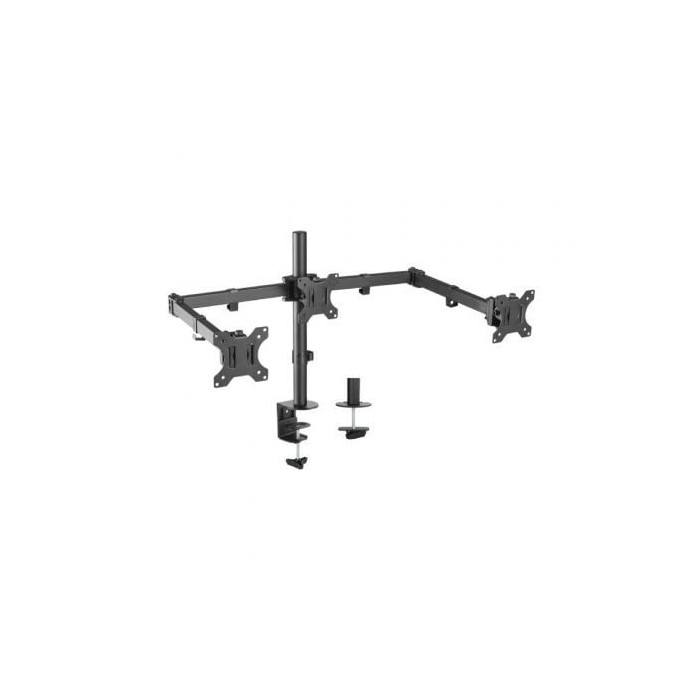 Soporte de Mesa para 3 Monitores Aisens DT27TSR-061/ Giratorio/ Inclinable/ hasta 7kg | Soportes PC y Monitor